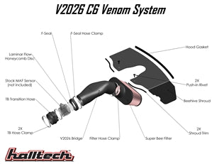 Halltech C6 Venom™(2005-2007 LS2) includes Beehive Heat Shield