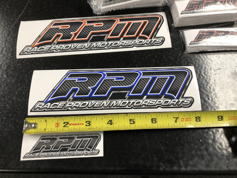 RPM Carbon Fiber Style Stickers